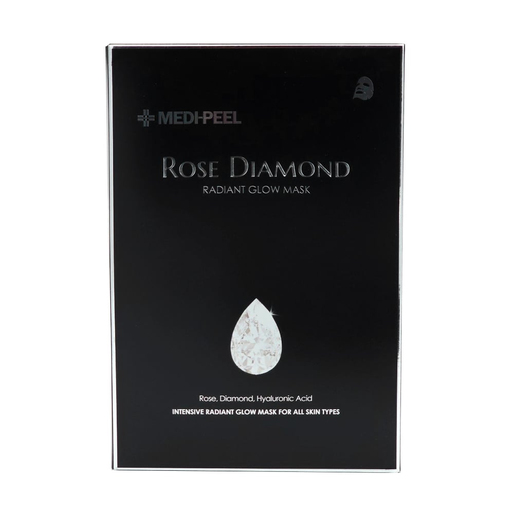 Тканинна маска для обличчя Medi-Peel Rose Diamond Radiant Glow Mask з алмазною пудрою, 10*25 мл